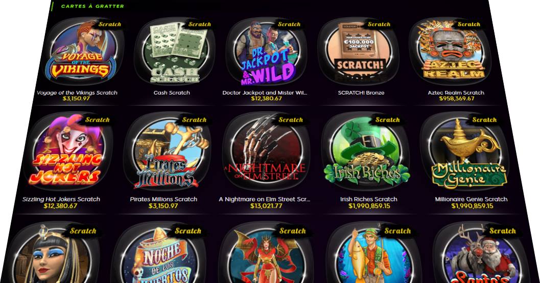Les jeux de grattage des casinos en ligne